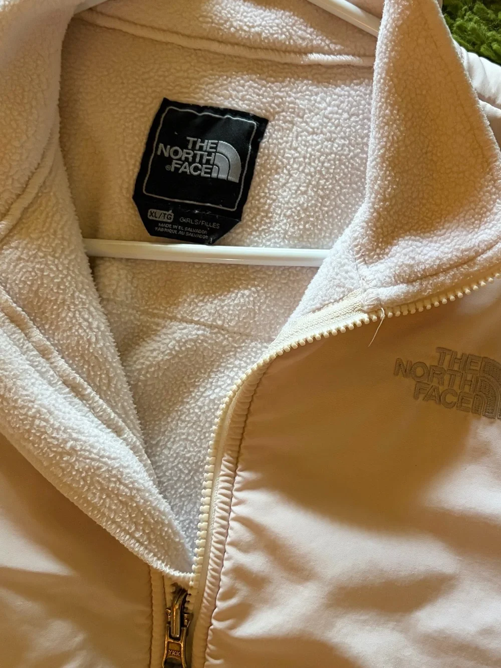 The North Face Cream Fleece-Lined Zip Jacket
